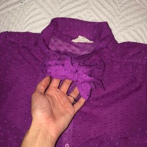 Forever 21 Essentials Tie Neck Shirt